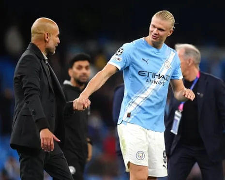 Erling Haaland Becomes Part of Elite Champions League Half-Century Group, Hailed by Guardiola as CR7 and Messi's Fellow Monster